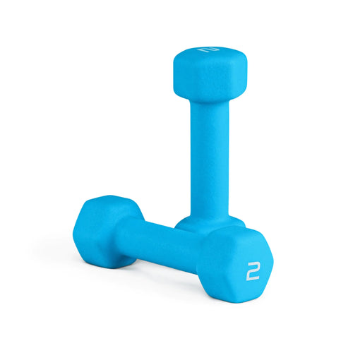 Dumbbell Weights 2 lb  Neon Blue